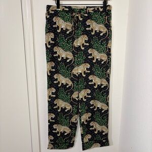 Printfresh Black and Cream Leopard Print Pants